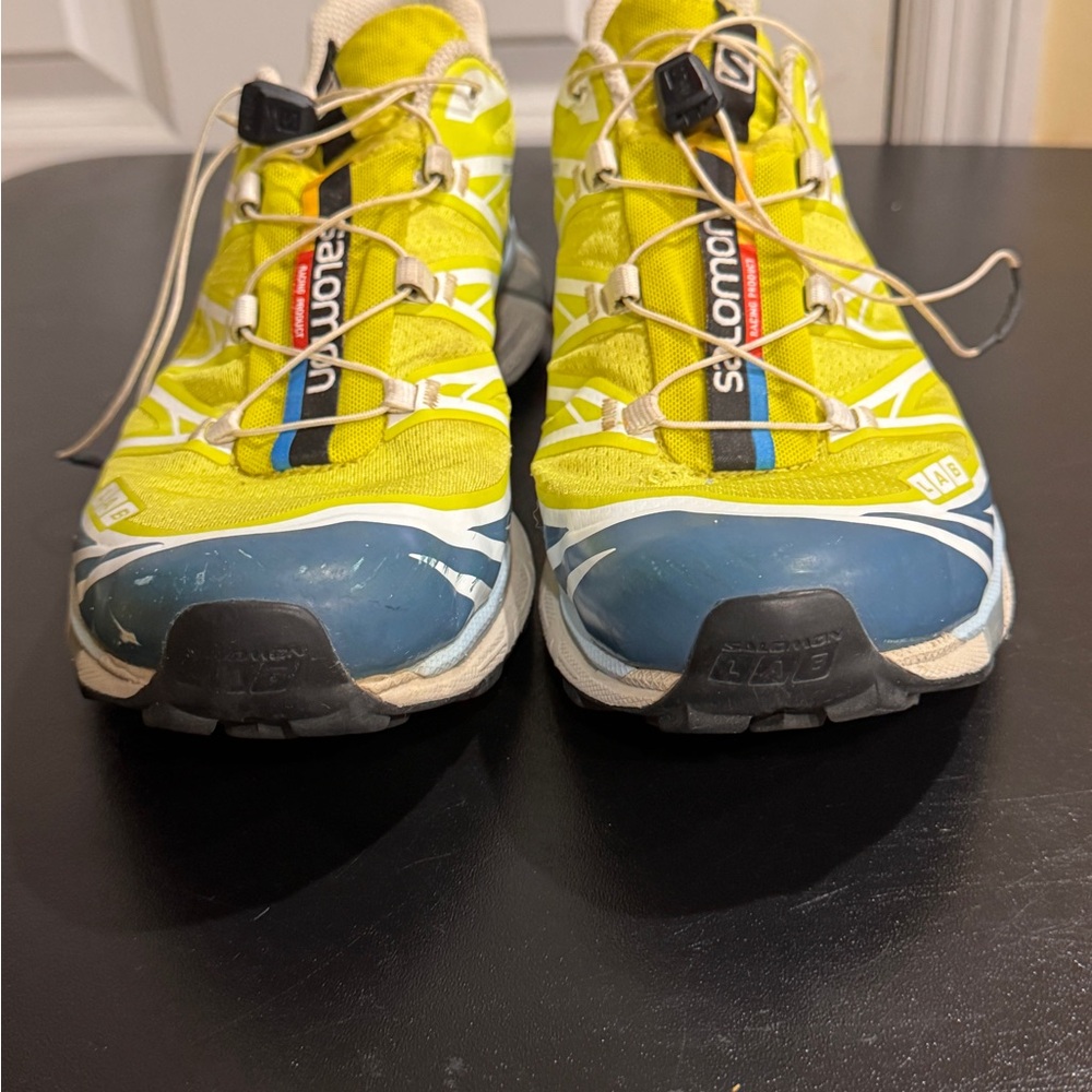Salomon XT 6 unisex low Yellow and Gray Athletic Sneakers W12/M 11 style 415766 - Picture 8 of 8